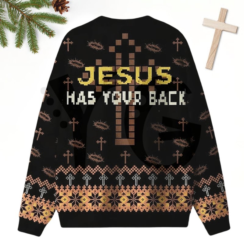 Jesus Has Your Back Limited Edition Sweater Jesus Has Your Back Limited Edition Sweater