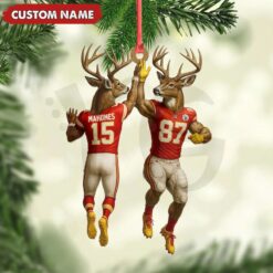 KCC Mahomes Deer Shake Hand Special Ornament