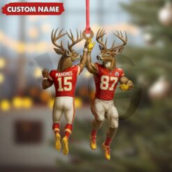 KCC Mahomes Deer Shake Hand Special Ornament 4