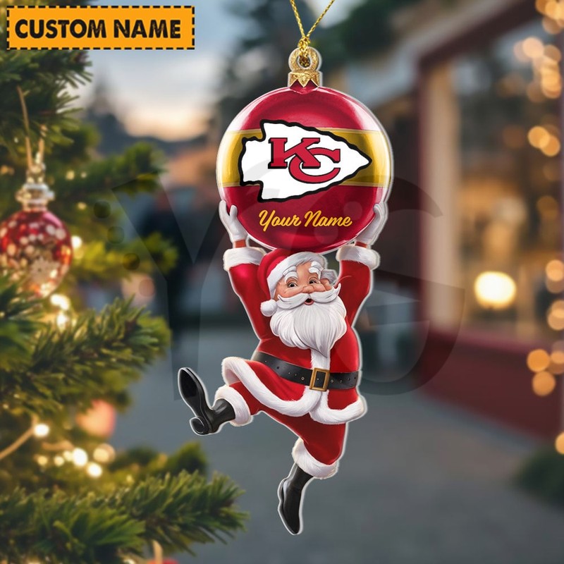 Kansas City Chiefs NFL Personalized Christmas Limited Acrylic Ornament Kansas City Chiefs NFL Personalized Christmas Limited Acrylic Ornament