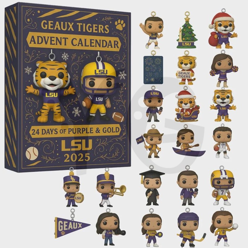 LSU Tigers Geaux Tigers 2025 Christmas Advent Calendar LSU Tigers Geaux Tigers 2025 Christmas Advent Calendar