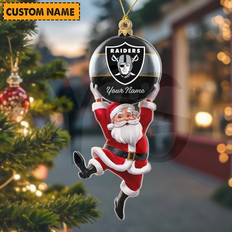 Las Vegas Raiders NFL Personalized Christmas Limited Acrylic Ornament Las Vegas Raiders NFL Personalized Christmas Limited Acrylic Ornament