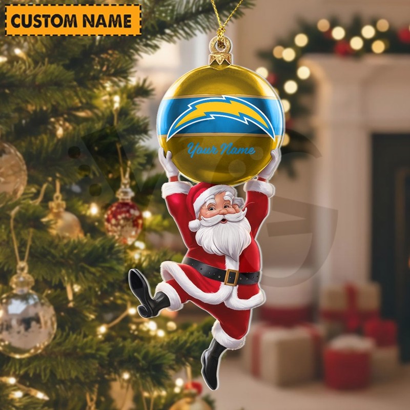Los Angeles Chargers NFL Personalized Christmas Limited Acrylic Ornament Los Angeles Chargers NFL Personalized Christmas Limited Acrylic Ornament