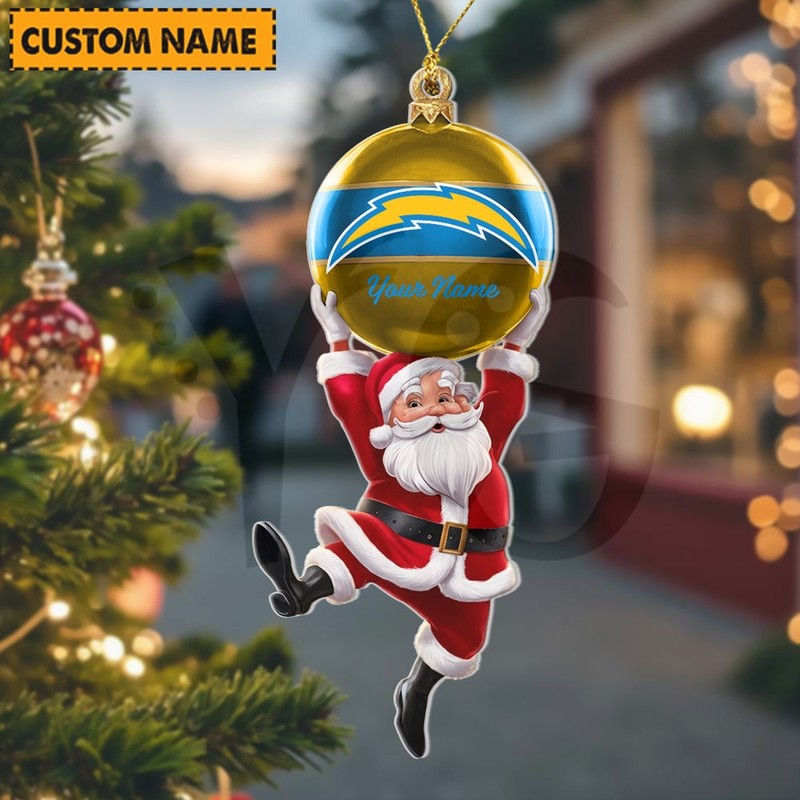 Los Angeles Chargers NFL Personalized Christmas Limited Acrylic Ornament Los Angeles Chargers NFL Personalized Christmas Limited Acrylic Ornament