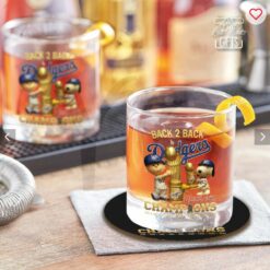 Los Angeles Dodgers Back to Back World Series Champions Whiskey Decanter Set 3