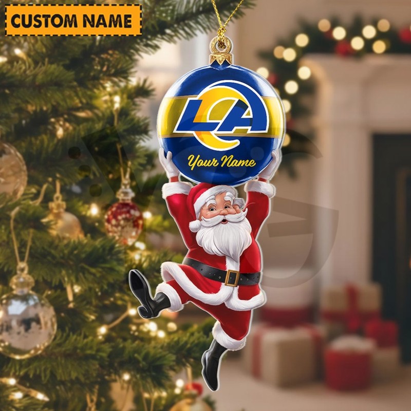 Los Angeles Rams NFL Personalized Christmas Limited Acrylic Ornament Los Angeles Rams NFL Personalized Christmas Limited Acrylic Ornament