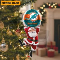 Miami Dolphins NFL Personalized Christmas Limited Acrylic Ornament Miami Dolphins NFL Personalized Christmas Limited Acrylic Ornament