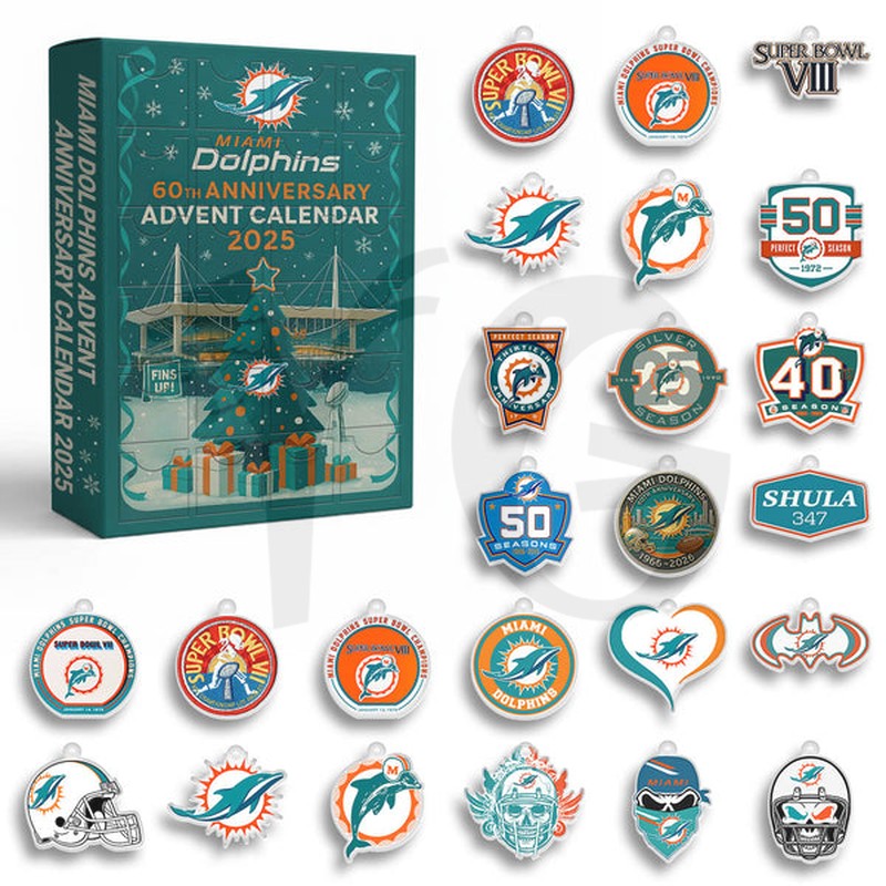 Miami Dolphins Personalized Christmas Advent Calendar Miami Dolphins Personalized Christmas Advent Calendar