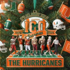 Miami Hurricanes 100 Seasons Special Edition Acrylic Ornament