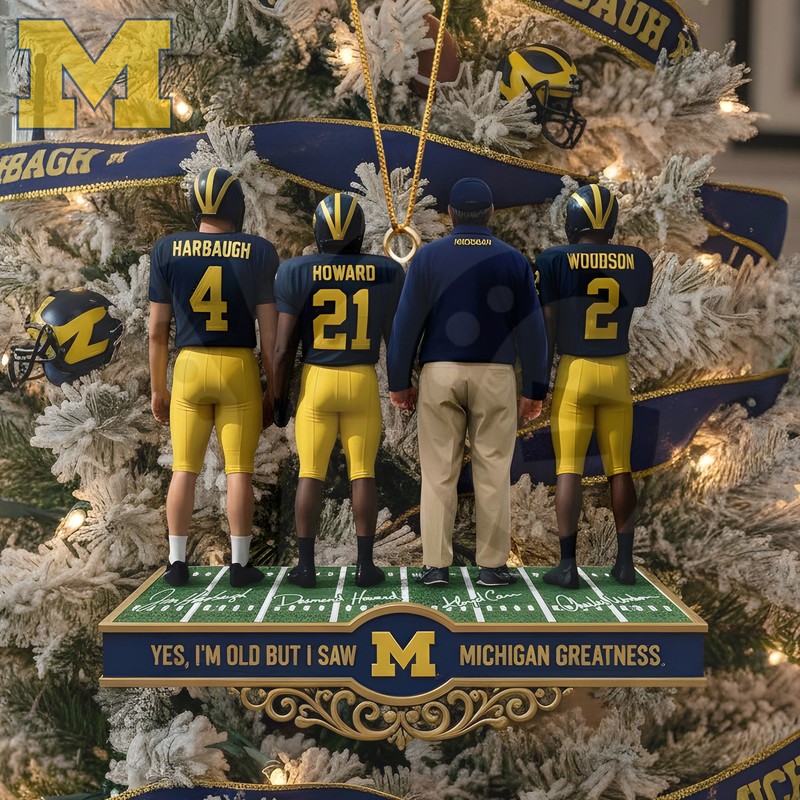 Michigan Wolverines I Saw Michigan Greatness Ornament Michigan Wolverines I Saw Michigan Greatness Ornament
