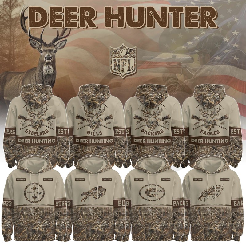 NFL All Team x Deer Hunting Limited Edition Hoodie NFL All Team x Deer Hunting Limited Edition Hoodie