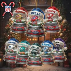 NFL Glass Snow Ball Helmet Football Limited Edition Ornaments NFL Glass Snow Ball Helmet Football Limited Edition Ornaments