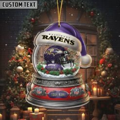 NFL Glass Snow Ball Helmet Football Limited Edition Ornaments 7