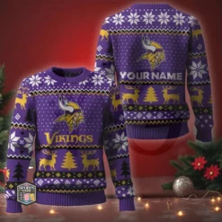 NFL Personalized Christmas Edition Ugly Sweater 3