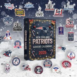 New England Patriots Title Ornaments Advent Calendar