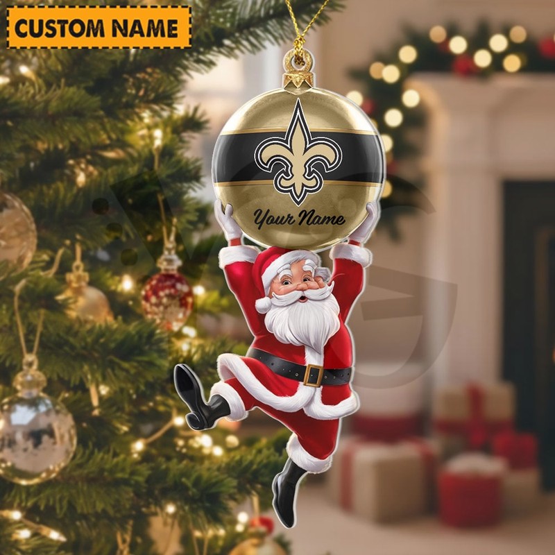 New Orleans Saints NFL Personalized Christmas Limited Acrylic Ornament New Orleans Saints NFL Personalized Christmas Limited Acrylic Ornament