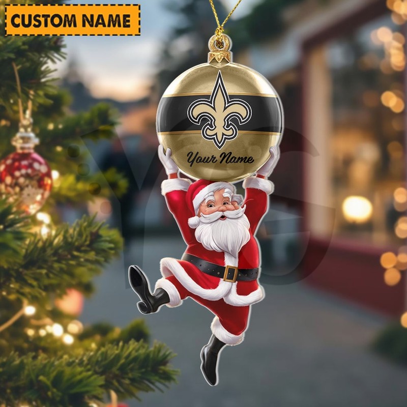 New Orleans Saints NFL Personalized Christmas Limited Acrylic Ornament New Orleans Saints NFL Personalized Christmas Limited Acrylic Ornament
