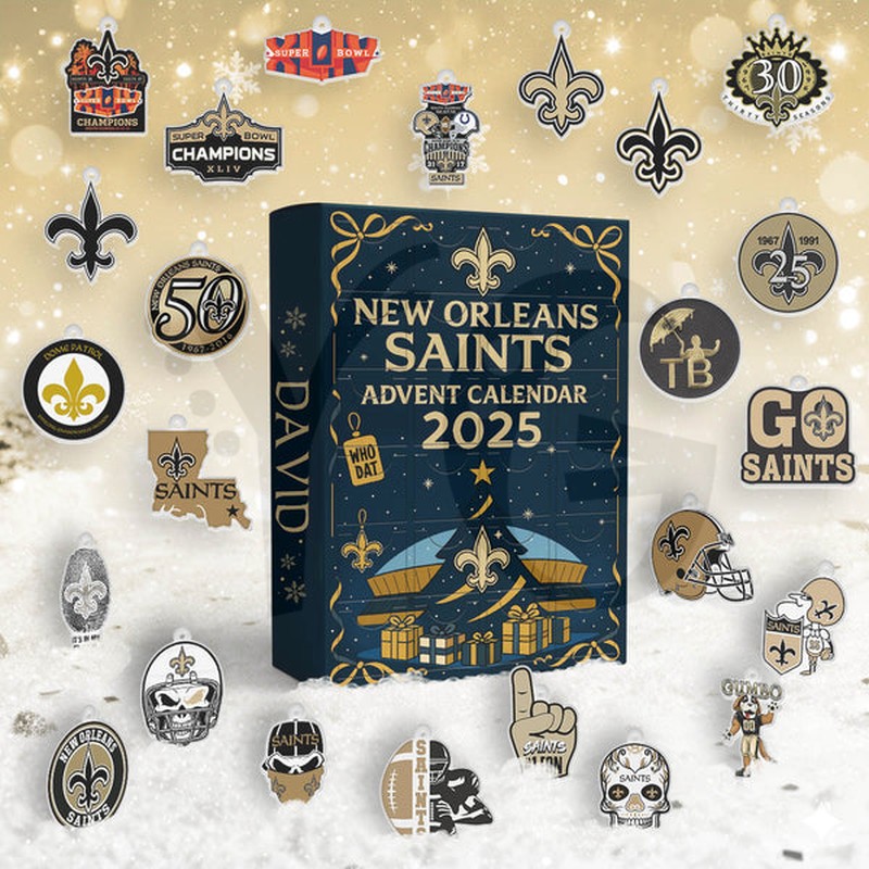 New Orleans Saints Personalized Christmas Advent Calendar New Orleans Saints Personalized Christmas Advent Calendar