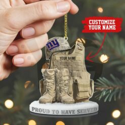 New York Giants Premium NFL Veteran Personalized Ornament