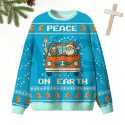 Peace On Earth Jesus Santa 2026 Limited Edition Sweater