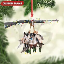 Personalized Duck Hunting Acrylic Ornament 3