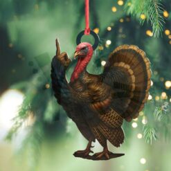 Personalized Funny Turkey Hilarious Christmas Ornament 3