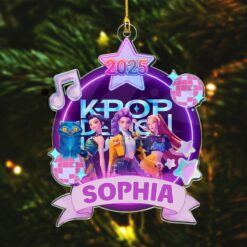 Personalized Huntrix Kpop Demon Hunter Christmas Ornament 2