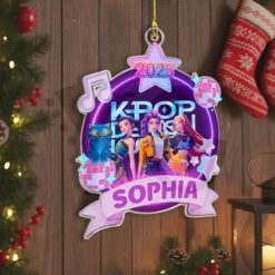 Personalized Huntrix Kpop Demon Hunter Christmas Ornament 4