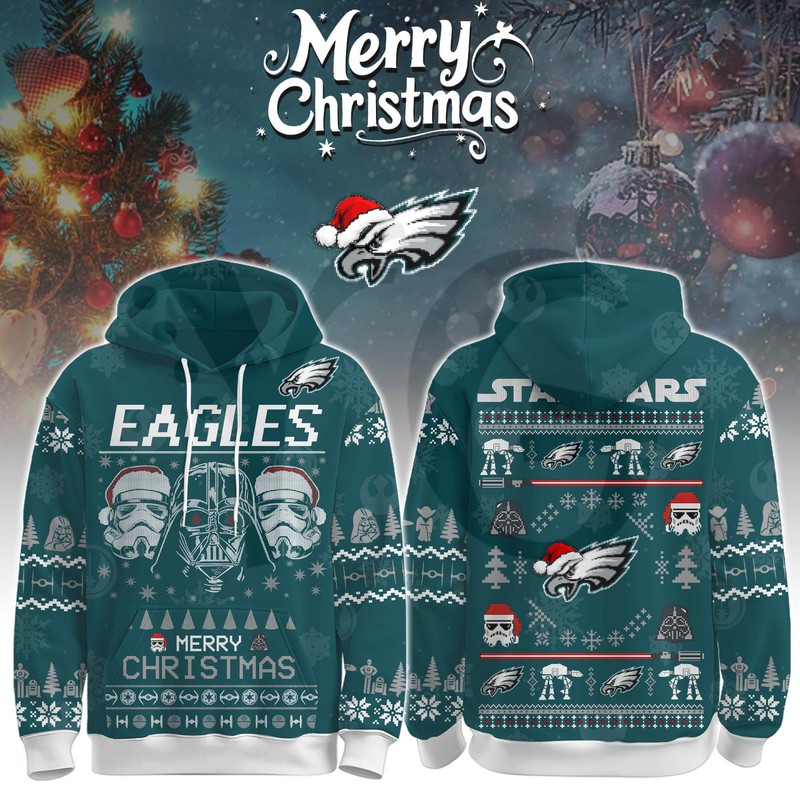 Philadelphia Eagles Star Wars x Merry Christmas 2025 Limited Hoodie Philadelphia Eagles Star Wars x Merry Christmas 2025 Limited Hoodie