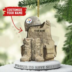 Pittsburgh Steelers Premium NFL Veteran Personalized Ornament Pittsburgh Steelers Premium NFL Veteran Personalized Ornament