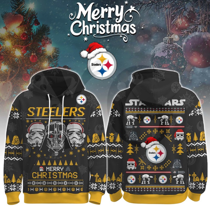 Pittsburgh Steelers Star Wars x Merry Christmas 2025 Limited Hoodie Pittsburgh Steelers Star Wars x Merry Christmas 2025 Limited Hoodie