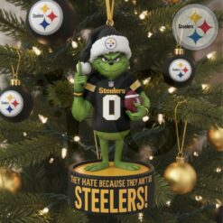 Pittsburgh Steelers x Grinch They Hate Us Special Ornament