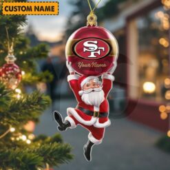 San Francisco 49ers NFL Personalized Christmas Limited Acrylic Ornament 3
