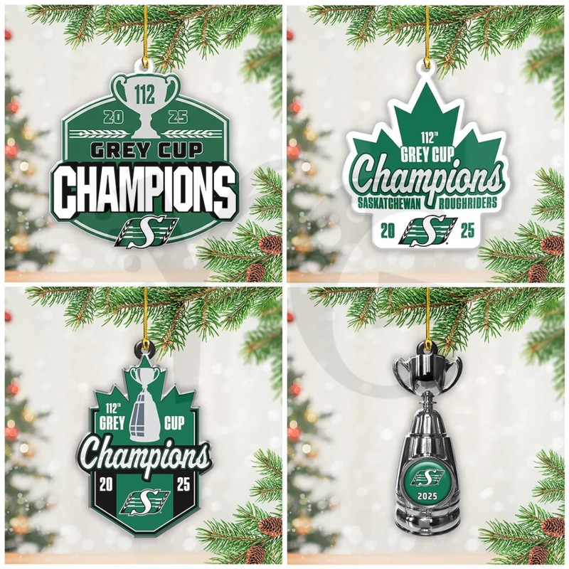 Saskatchewan Roughriders 2025 Grey Cup Champions Acrylic Ornament Saskatchewan Roughriders 2025 Grey Cup Champions Acrylic Ornament