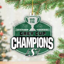 Saskatchewan Roughriders 2025 Grey Cup Champions Acrylic Ornament