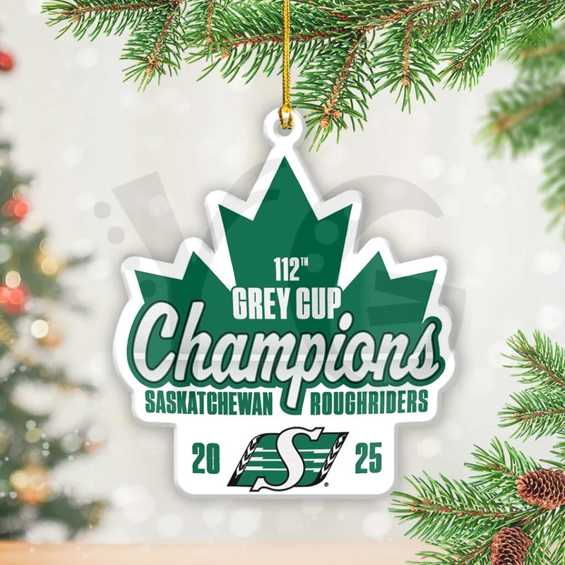 Saskatchewan Roughriders 2025 Grey Cup Champions Acrylic Ornament Saskatchewan Roughriders 2025 Grey Cup Champions Acrylic Ornament