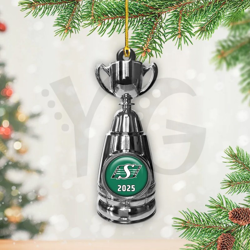 Saskatchewan Roughriders 2025 Grey Cup Champions Acrylic Ornament Saskatchewan Roughriders 2025 Grey Cup Champions Acrylic Ornament