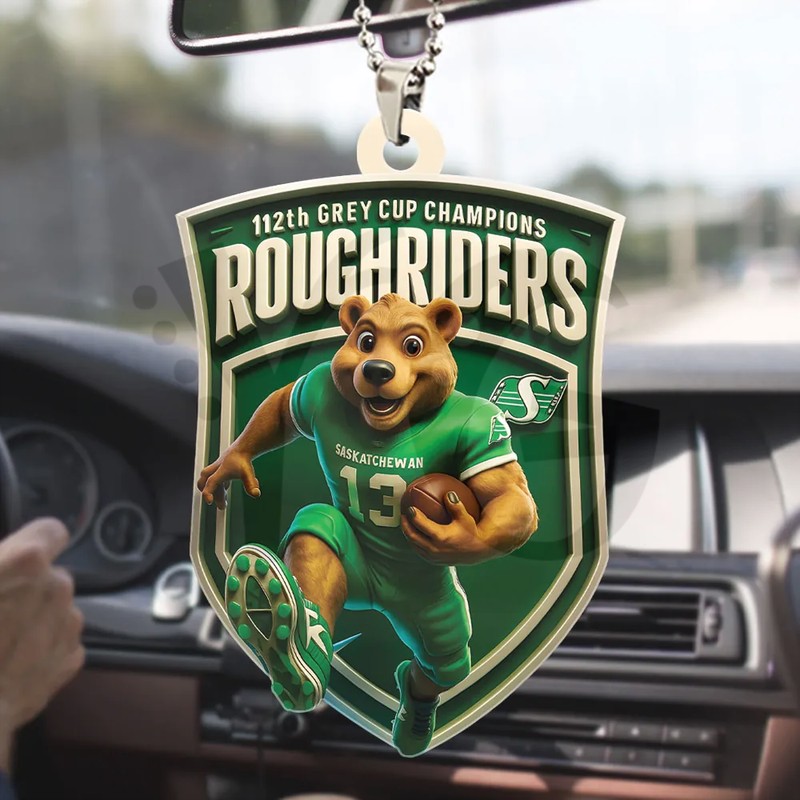 Saskatchewan Roughriders 2025 Grey Cup Champions Acrylic Ornament Saskatchewan Roughriders 2025 Grey Cup Champions Acrylic Ornament