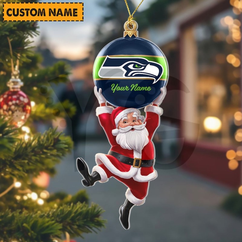 Seattle Seahawks NFL Personalized Christmas Limited Acrylic Ornament Seattle Seahawks NFL Personalized Christmas Limited Acrylic Ornament