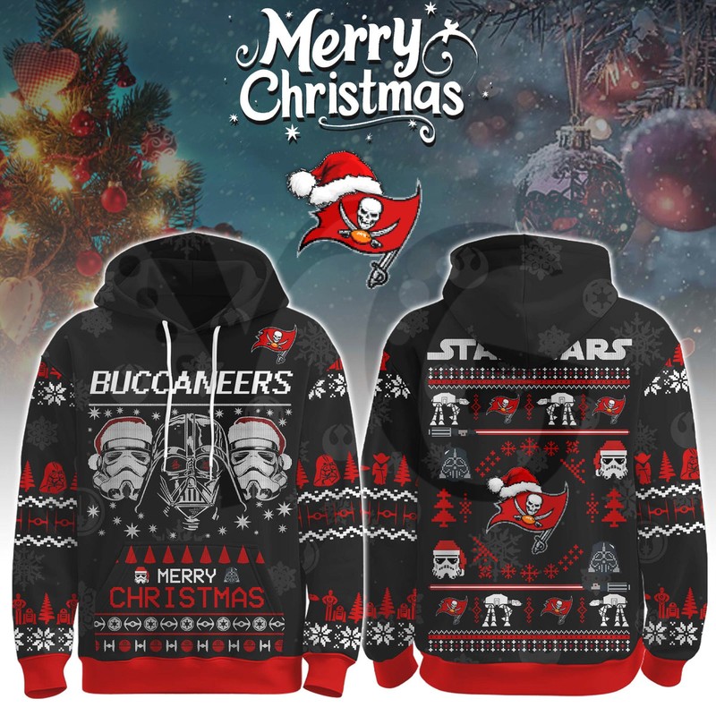 Tampa Bay Buccaneers Star Wars x Merry Christmas 2025 Limited Hoodie Tampa Bay Buccaneers Star Wars x Merry Christmas 2025 Limited Hoodie