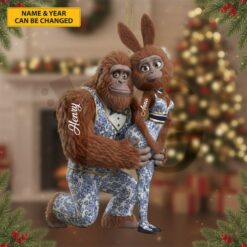 Toile in the Wild Personalized Bigfoot And Bunny Ornament
