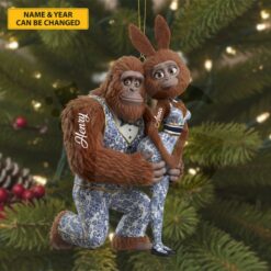 Toile in the Wild Personalized Bigfoot And Bunny Ornament