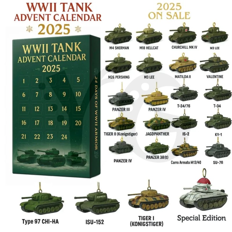 WWII Tank Armor Ornaments Advent Calendar WWII Tank Armor Ornaments Advent Calendar