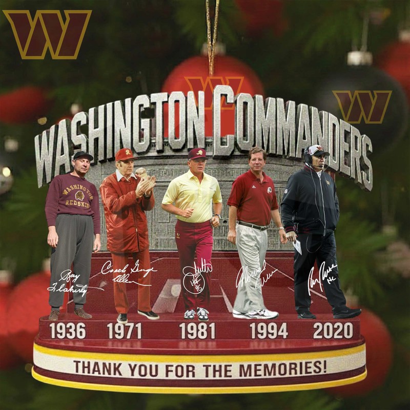 Washington Commanders Coaches Legacy Special Ornament Washington Commanders Coaches Legacy Special Ornament