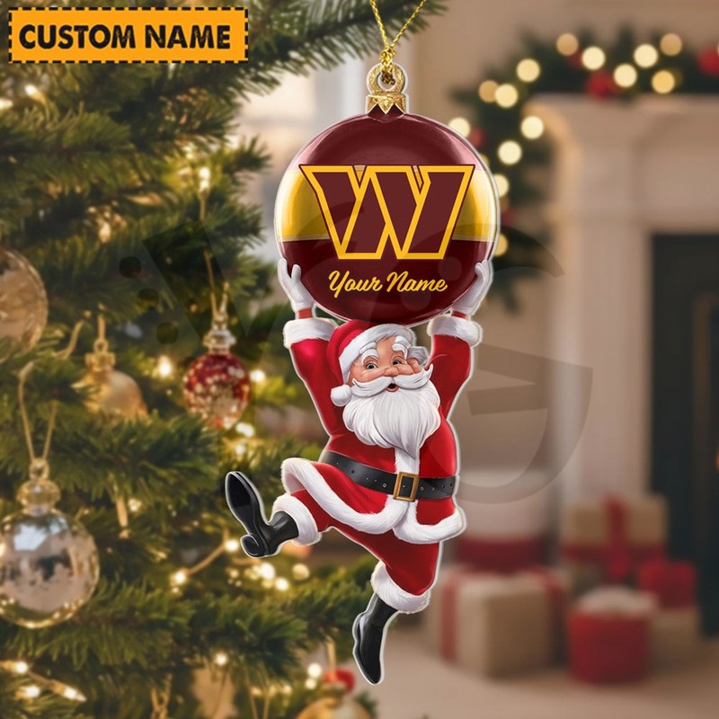 Washington Commanders NFL Personalized Christmas Limited Acrylic Ornament Washington Commanders NFL Personalized Christmas Limited Acrylic Ornament