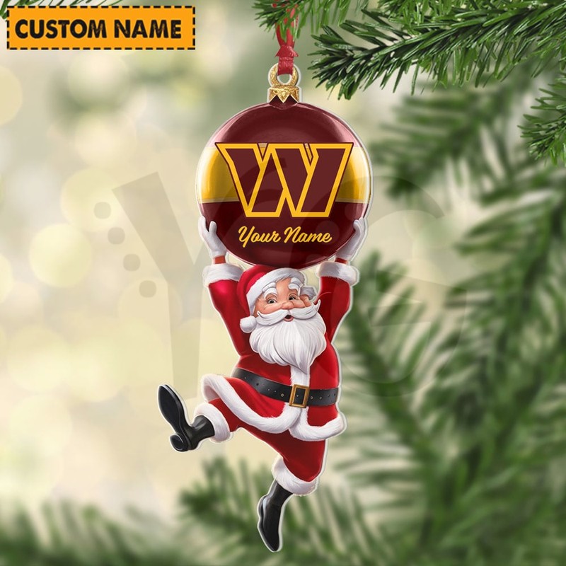 Washington Commanders NFL Personalized Christmas Limited Acrylic Ornament Washington Commanders NFL Personalized Christmas Limited Acrylic Ornament