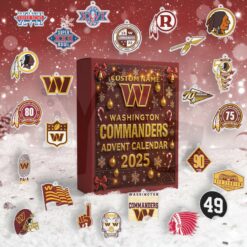 Washington Commanders Personalized Christmas Advent Calendar Washington Commanders Personalized Christmas Advent Calendar