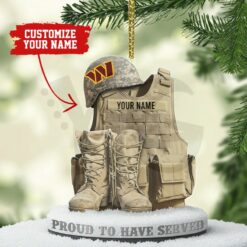 Washington Commanders Premium NFL Veteran Personalized Ornament Washington Commanders Premium NFL Veteran Personalized Ornament