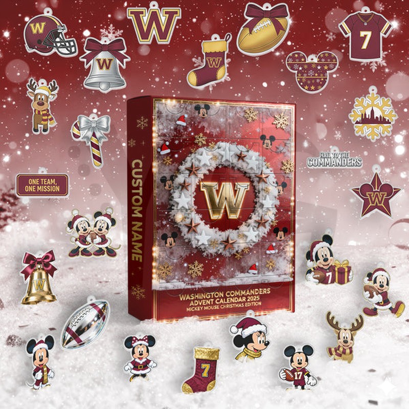 Washington Commanders x Mickey Personalized Advent Calendar Washington Commanders x Mickey Personalized Advent Calendar