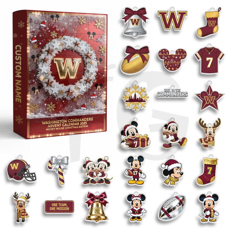 Washington Commanders x Mickey Personalized Advent Calendar Washington Commanders x Mickey Personalized Advent Calendar